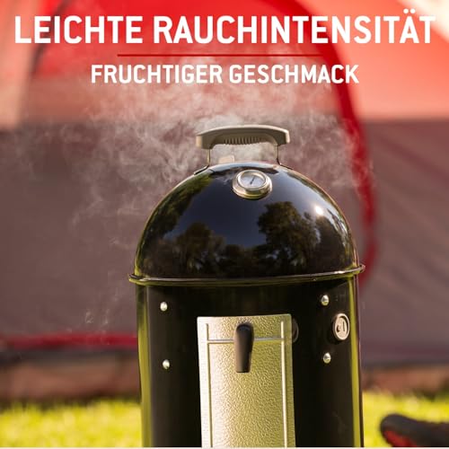 Weber Apfelholz Chunks (1,5kg Packung) - zum Räuchern von Käse, Gemüse, Fisch, Geflügel und Schwein, dezent süßes Aroma, EU-Produkt, nachhaltig gewonnen (17616)