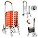 Produktbild DFHSF Einkaufstrolley Faltbarer Tragbarer Einkaufswagen-Aluminiumeinkaufswagen-Laufkatzen-Wagen-8 Rad-Kletternde Treppe-Zusammenklappbares,Orange a/A