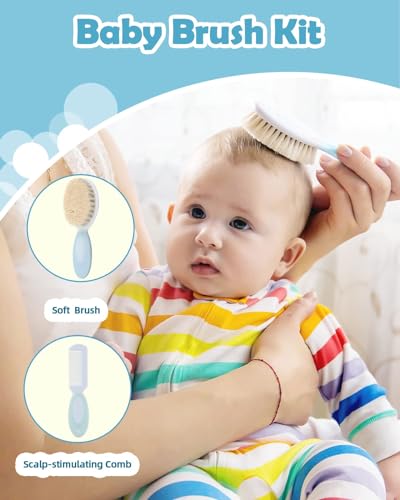 Lictin Kit Higiene Bebês, 15 PCS Health kit Recem Nascido Care Tesoura, Cortador, Lixa de unha, Pent