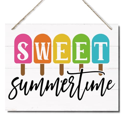 ZPPRJF Summer Decor, Home Door Hanger, Decorative Hanging Wood Plaque...