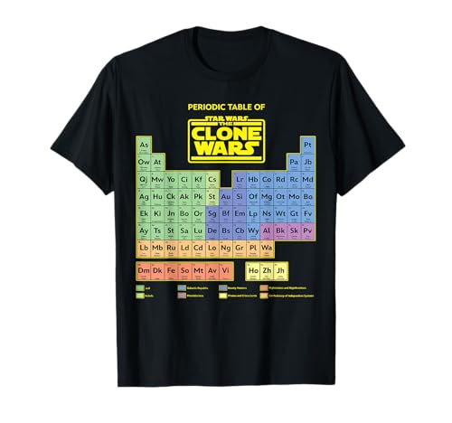 Star Wars: The Clone Wars Periodic Table T-Shirt