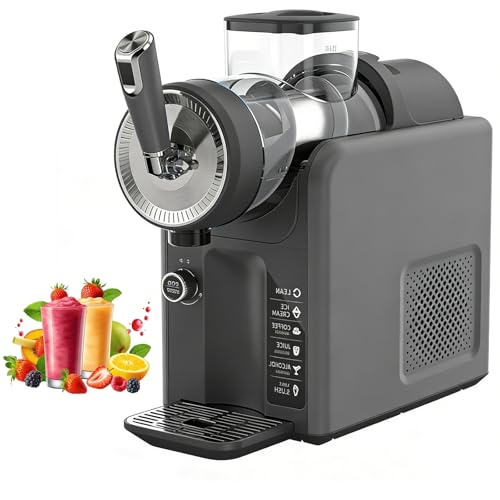 Slushie Machine, 1.8L Automatic Cold Drink Maker with 5 Preset Settings & Self-Cleaning, No Ice Rapid Cooling for Milkshakes, Margaritas, Smoothies, Frappes