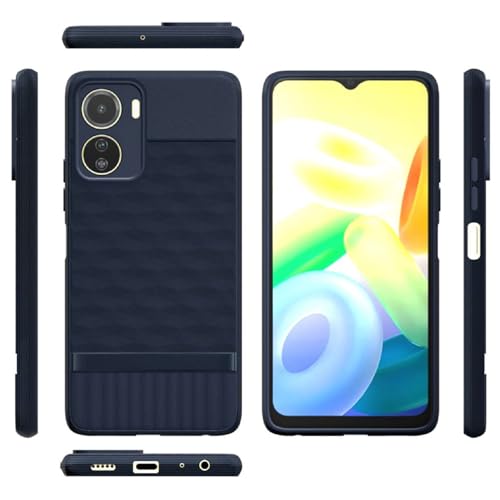 Image of Shockproof Case for Vivo Y16 4G / Y56 5G / T2x 5G | Full Camera Protection | TPU Flexible Back Cover for Vivo Y16 4G / Y56 5G / T2x 5G (Steel Blue)