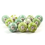 Schönes handgemachtes indisches ethnisches Muster 12 Keramikknöpfe