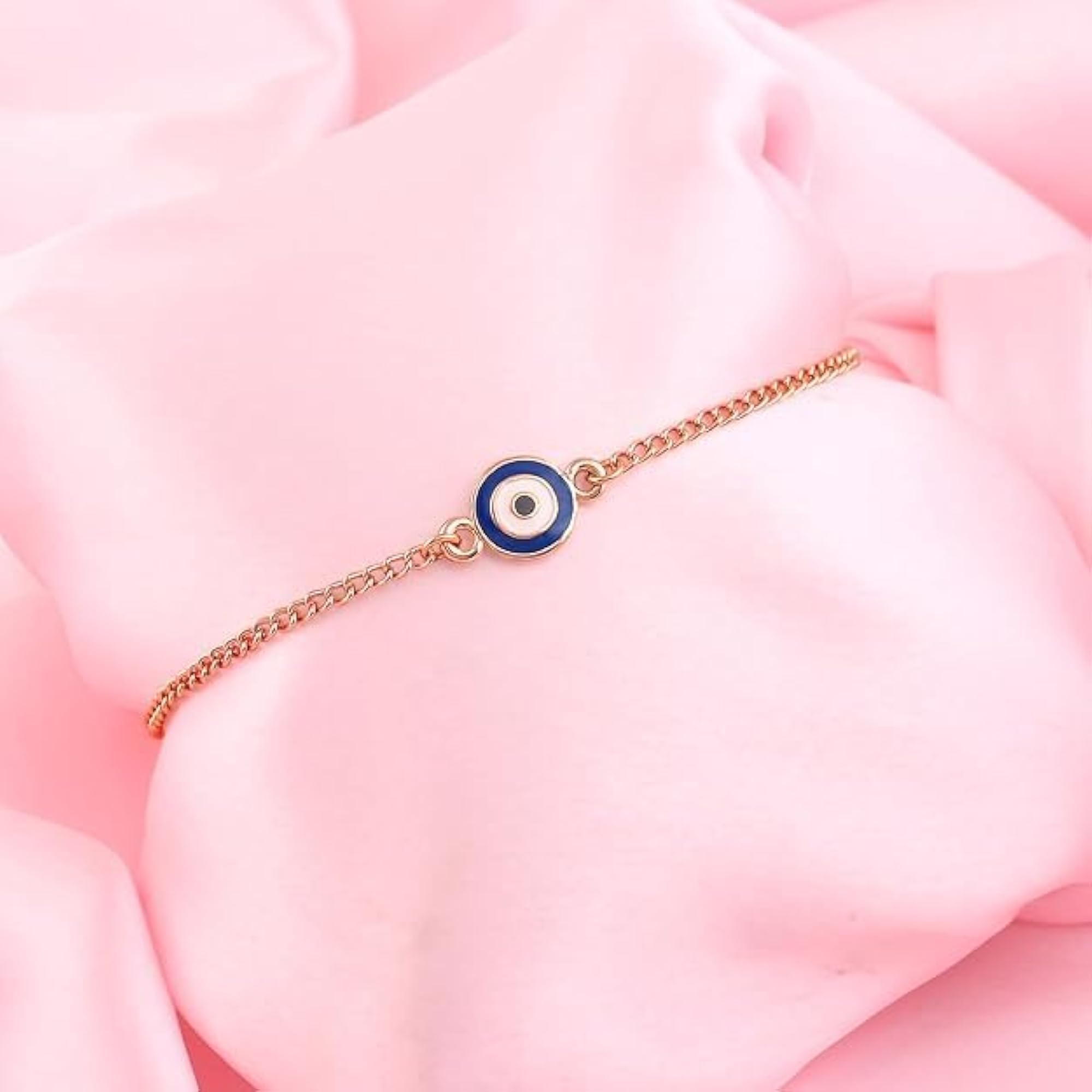Evil Eye Charm Circular Bracelet for Protection