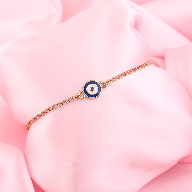 Evil Eye Charm Circular Bracelet for Protection