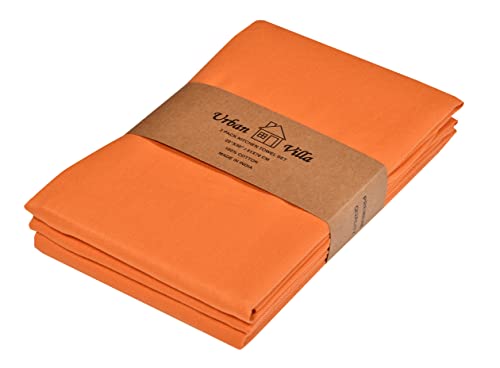 Urban Villa Kitchen Towels, Premium Quality, Solid Satin Weave Ultra Soft 100% Cotton Dish Towels, (Size: 20X30 Inch), Coral Color, Highly Absorbent Bar Towels & Tea Towels - (Set Of 3) #TOP14