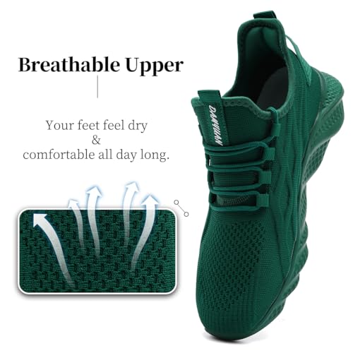 Men's Walking Running Shoes Sneakers Athletic Non Slip On Sports Tennis Fitness Shoes Casual Workout Lightweight Breathable Trainers Gym Fashion Mesh Soft Comfortable Shoe4