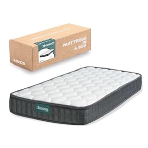 Colchon Cuna 120 x 60 cm Visco Fresh 12cm – Colchón Cuna 2 Seasons Verano-Invierno Tejido 3D Transpirable. Colchón Cuna 60×120 bebé firme y adaptable. Certificados: Oeko-Tex® y CertiPUR™ Dubadum