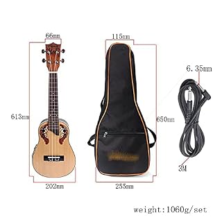 YUTRD ZCJUX Ukulélé portatif de 23 Pouces en Bois d’épicéa, Ensemble d’ukulélé de Pont avec Sangles - Les Beatles, Paul McCartney, John Lennon, RIngo Starr, George Harrison YUTRD ZCJUX Ukulélé portatif de 23 Pouces en Bois d'épicéa, Ensemble d'ukulélé de Pont avec Sangles – Image 2