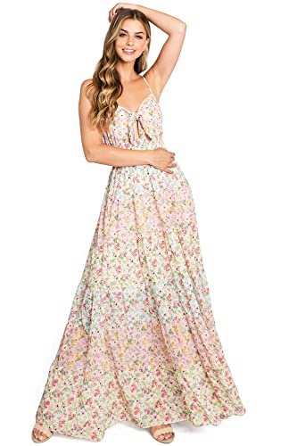Flying Tomato Love Colette Women's Vintage Floral Maxi Dress (Pink, Medium) #TOP3