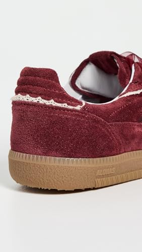 ALOHAS Women's Tb.490 Crochet Burgundy Leather Sneakers3