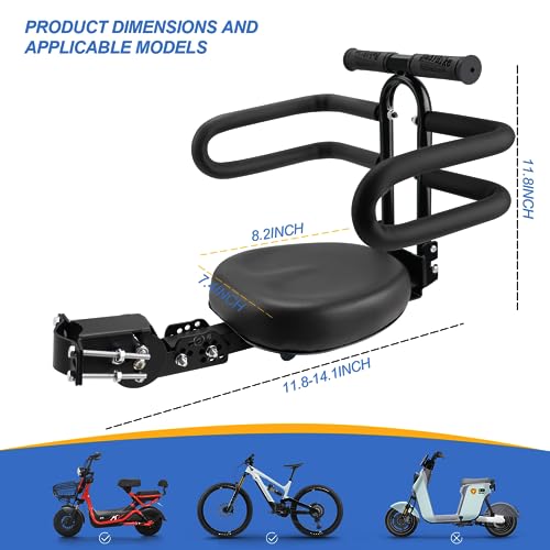 Image of Thicken Front Child Bike Seat,Foldable Front Mounted Kids Bike Seat for City Bicycles Hybrid Cruiser Bicycles Pedal Scooter Motorcycle Bicycles