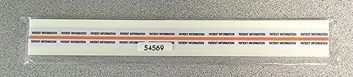 Tabbies Medical Chart Index Tabs, Patient Information, Orange, 1.25 x 0.5 inch Self-Adhesive Patient File Folder Divider Labels, 100 Pack, Side or Bottom Indexing, Made in the USA