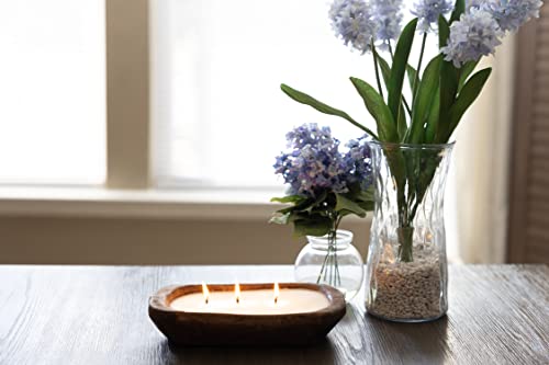Red Barn Candle Company Wood Dough Bowl Candles | 100% All-Natural Soy Wax & Essential Oil Infused | Pet Safe + Odor Eliminating | Wooden Bread Tray | Centerpiece Farmhouse Decor (Lavender, 3-Wick) #TOP2