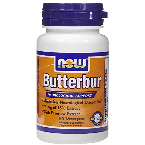 Now Foods Butterbur With Feverfew, 60 caps ( Multi-Pack)