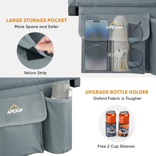 image for APEXUP Stadium Seats with Back Support, Portable Bleacher Seat with La