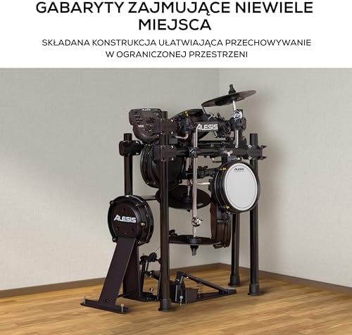 Alesis Drums Surge Mesh SE Kit Perkusja elektroniczna USB MIDI z cichymi siatkowymi padami, modułem, solidną ramą, 40 zestawami i 385 brzmieniami