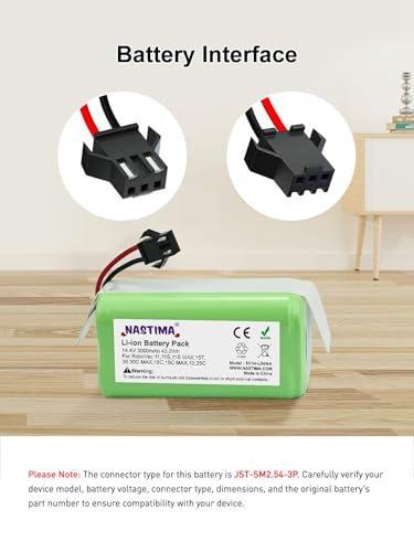 Miniatura 4 de Nastima 14.4v 3000mah Batería De Repuesto De Iones De Litio Compatible Con Conga Excellence 990 950 1090 1790 1990 Ecovacs Deebot N79 N79s Dn622 Eufy Robovac 11 11s 30 35c Y Ikohs Netbot S14 S15