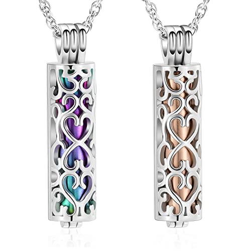 Collier urne cylindrique pour cendres - Un cadeau de sympathie et de deuil digne