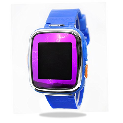 MightySkins Skin Compatible with VTech Kidizoom Smartwatch DX wrap Cover Sticker Skins Purple Lightning