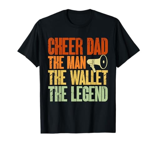 Cheerleader Dad Retro Vintage Cheerleading Cheer Dad T-Shirt