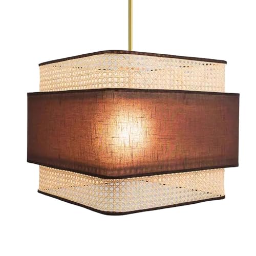 Lustre bohème en bambou pour illuminer chaleureusement la salle à manger