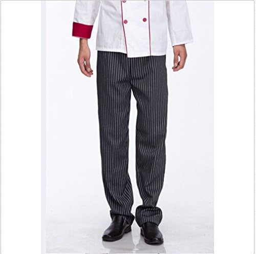 New Hotel Chef Uniform Black and White Canteen Uniform Trousers Chef Zebra Pants (L)
