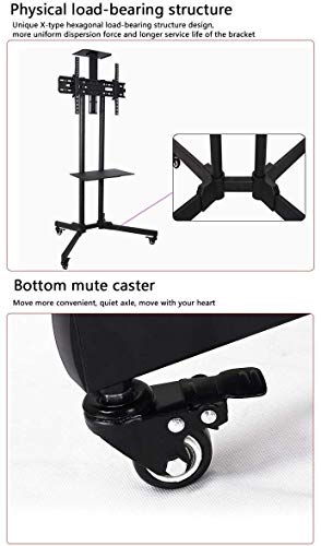 Soporte universal para TV de mesa móvil ajustable 37-60 pulg miniatura 7