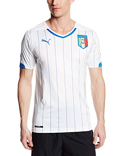 Image of PUMA Men's FIGC Italia Away Replica Soccer Jersey, White, X-Large