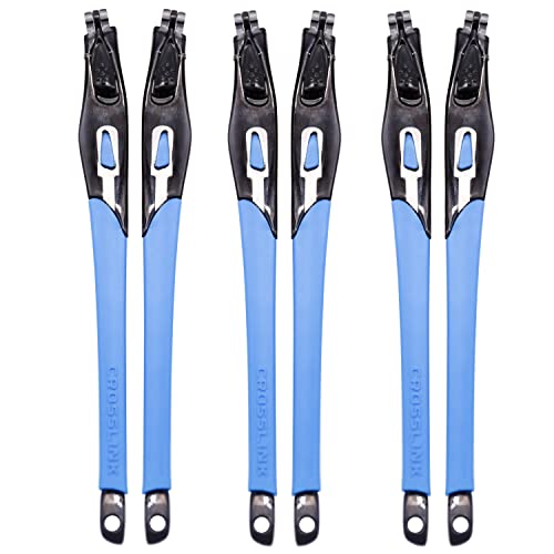 Branches en caoutchouc bleu et noir transparent pour lunettes Oakley Crosslink