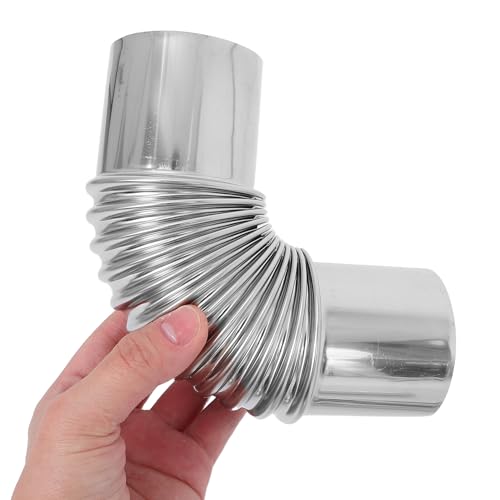 Conduit de cheminée pour poêle à gaz et coude rond modulable de camping - 5