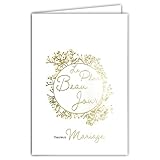 PRÊTE À OFFRIR: Carte complète avec enveloppe incluse, légère (20 grammes) et facile à envoyer pour transmettre vos meilleurs vœux aux nouveaux mariés