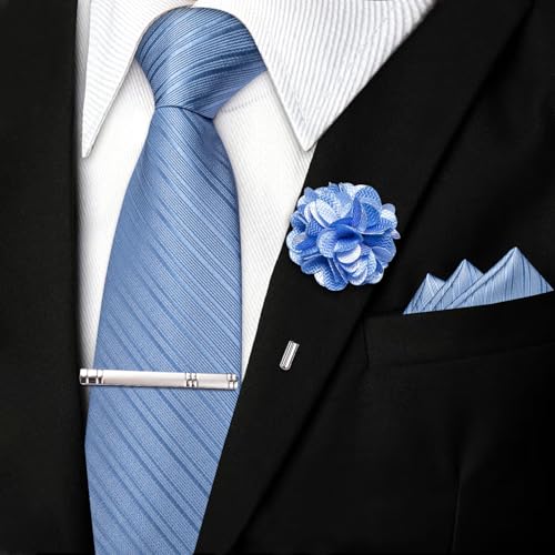 Image of DiBanGu Silk Zipper Ties for Men, Formal Pre-tied Necktie | Adjustable Tie,6PCS,Various Design Styles,Jacquard Woven,Skin-friendly,Practical Gift,Great for Wedding Party,Business Formal