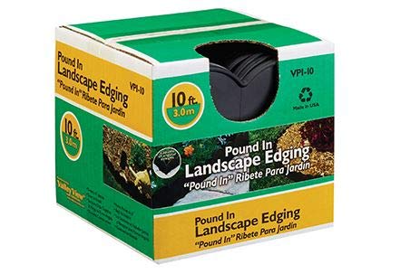 VPI-10 No Dig Earth Lawn Edging, 10' Long, Black