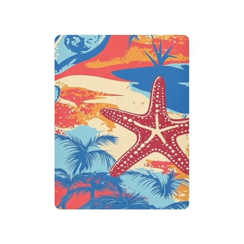 Image of Crib Sheet Breathable Soft Crib Mattress Sheet for Baby Toddler Boys Girls Fitted Crib Sheet Fit Standard Crib Mattress 52 x 28 Inch Bright Summer Beach Starfish
