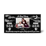 ADFSTONE Picture Double Headstones for Graves-24x12 Head Stones or Monuments for People Personalized, Granite Cemetery Marker Weatherproof, Custom Grave Marker, Lapidas Para Tumbas Personalizada