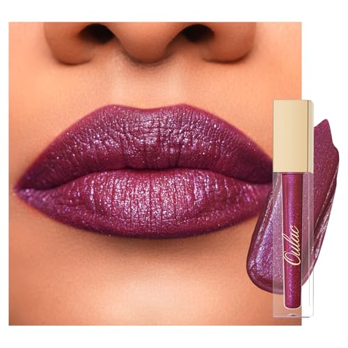 Oulac Purple Matte Lipstick for Women, Glitter Liquid Lip Stick with Sequin Long Lasting Lip Stain, High Impact Lipcolor, Waterproof Lightweight Soft, Vegan & Cruelty-Free MS05