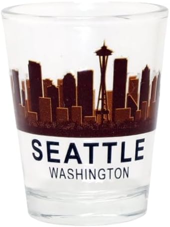 Seattle Washington Sunset Skyline Shot Glass image 4