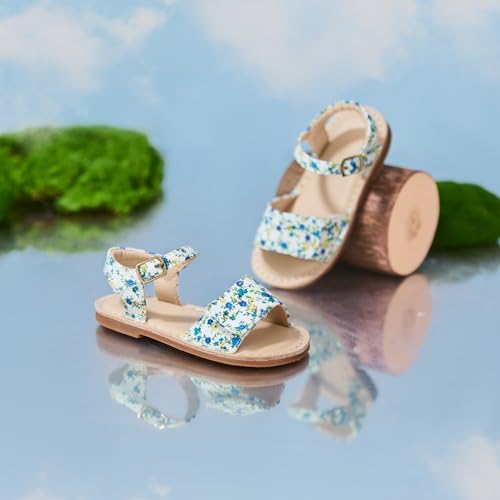 Image of THEE BRON Toddler Girls Vintage Open Toe Sandals Cushioned Comfy Summer Dress Shoes