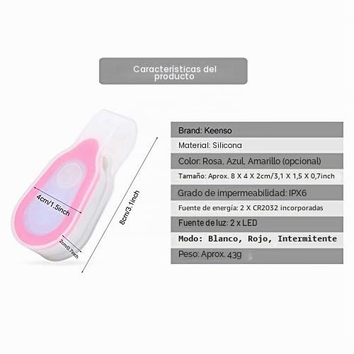 Miniatura 3 de Keenso Linterna Con Clip, Linterna Manos Libres Con Clip Para Ropapara Ropa O Mochila, Correr De Noche, Excursiones, Paseos, Acampadas, 3 Modo De Luz Led Rosa Enfermera En Apuros