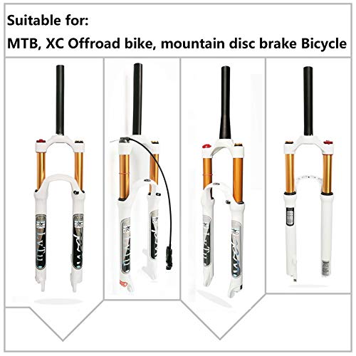 Lvtu Mtb Bicycle Front Fork 26 27.5 29 Inch Travel 140Mm, Ultralight Air Mountain Bike Suspension Forks With 180Mm Disc Brake Adapter (Color : Straight Remote Lockout, Size : 29 Inch) #TOP5
