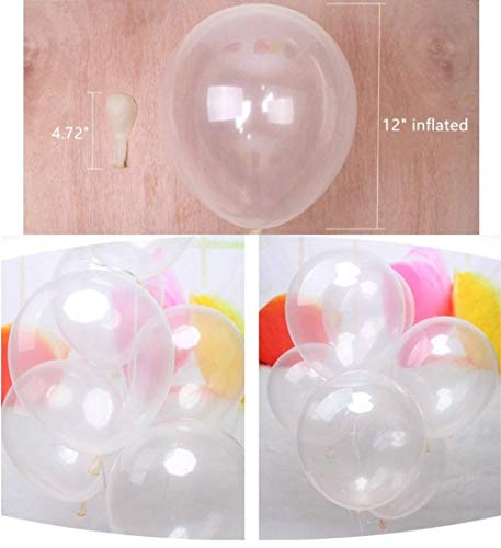 100Pcs Clear Balloons - 10" Clear Latex Balloons Round - Helium Transparent Balloons For Wedding Birthday Baby Shower Party Festival Under The Sea Themed Party Decorations #TOP3
