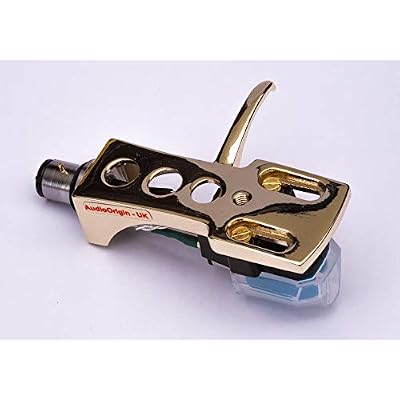 Gold plated Headshell, mount, cartridge and stylus, needle for Pioneer PL100, PL112D, PL115D, PL117D, PL120, PL300, PL400, PL510, PL514, PL514X, PL550, PL570, PL1170, MADE IN ENGLAND