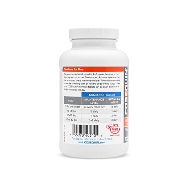 Nutramax Cosequin DS Plus with MSM Chewable Tablets, 132 Count Nutramax Cosequin DS Plus with MSM Chewable Tablets, 132 Count
