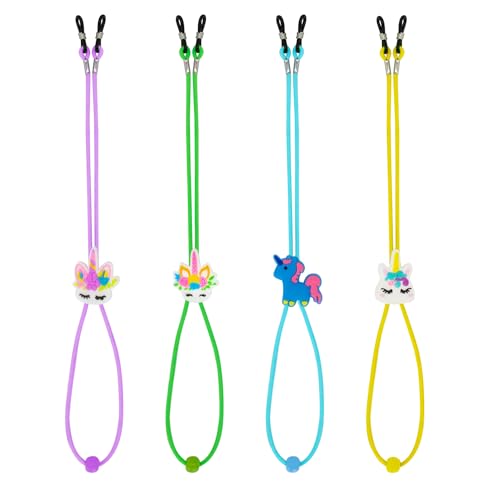 CHEERYMAGIC - CHEERYMAGIC Kids Glasses Strap, 4PCS Eyeglasses Straps Sunglasses Strap Boy Girl, Unicorn Rainbow Adjuster Eyewear Retainer, Glasses Holder Strap Spectacles Cord Mask Chain Lanyard Cord A9DJSYJD (1)