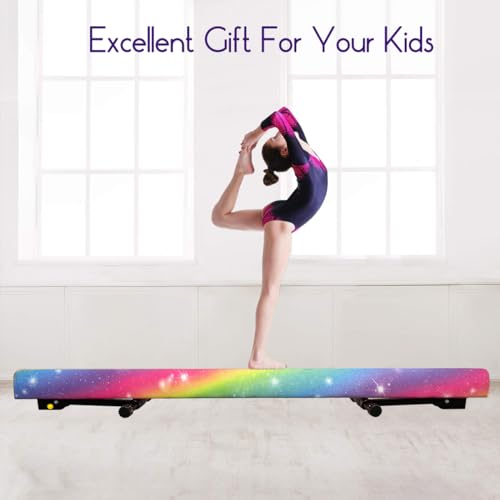 86 York 6ft/8ft Gymnastics Balance Beam, High and Low Floor Beam Gymnastics Equipment for Kids/Adults,Gymnastics Beam for Training,Physical Therapy and Professional Home Training with Legs - Thumbnail 6