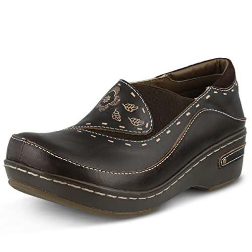 L'artiste by Spring Step Women's Burbank Mule, Brown, 38 EU/7.5-8 M US