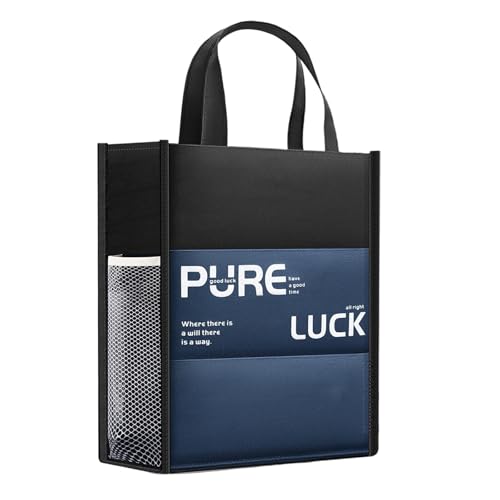 Organizador de documentos de mano de tela para libros, bolsa de transporte, bolsa de almacenamiento de archivos, para suministros escolares, amplio remitente de libros de texto