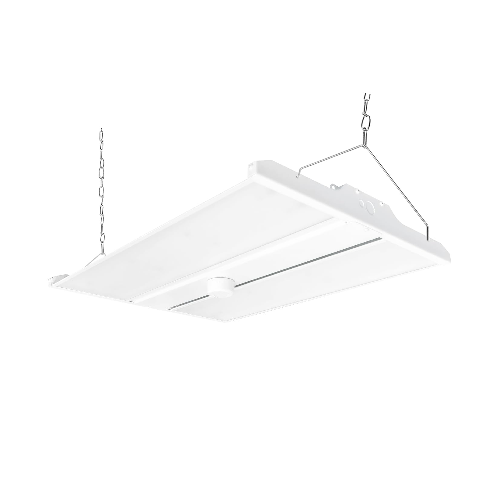 2FT LED Linear High Bay Shop Light with Motion Sensor, 210W High Bay Work Light Fixture, 28350LM, 120-277V, 5000K Daylight Linear Hanging Lighting for Garage, Warehouse, UL&DLC Listed - 2PK
